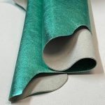Aqua Metallic Leather Hide - Image 4