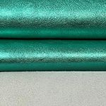 Aqua Metallic Leather Hide - Image 5
