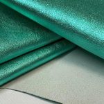 Aqua Metallic Leather Hide - Image 3