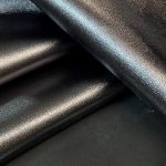 Dark Anthrax Metallic Leather Hide - Image 3