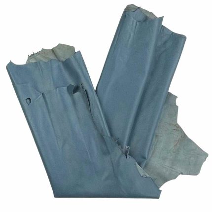 Glaucous Blue Nappa Leather Folded
