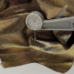 Gold Ore Metallic Leather Hide - Image 2