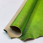 Green Metal Leather Hide
