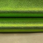 Green Metallic Leather Hide - Image 3