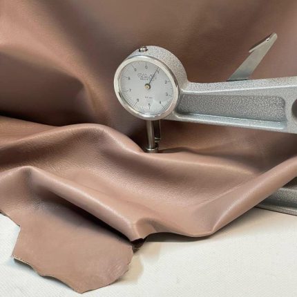 Pink Grey thick Nappa Leather