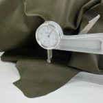 Seaweed green nappa leather hide