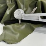 Turtle green nappa leather hide