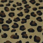 Bisque Leopard Printed Suede