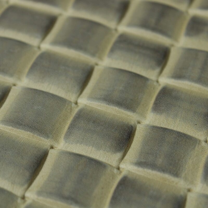 Vintage Yellow Embossed Leather