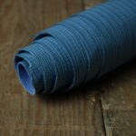 Dusty Blue Lizard Embossed Leather