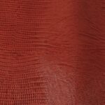 Burnt Orange Lizard Embossed Leather