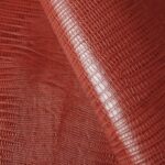 Burnt Orange Lizard Embossed Leather