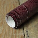 Burgundy Lizard Embossed Leather