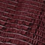 Burgundy Lizard Embossed Leather