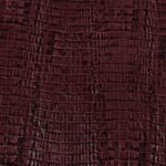 Burgundy Lizard Embossed Leather