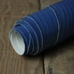 Ocean Blue Lizard Embossed Leather