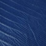 Ocean Blue Lizard Embossed Leather