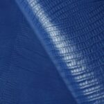 Ocean Blue Lizard Embossed Leather