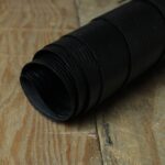 Black Lizard Embossed Leather