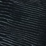Black Lizard Embossed Leather