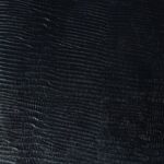 Black Lizard Embossed Leather