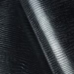 Black Lizard Embossed Leather