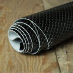 Black Fish Embossed Leather