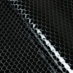 Black Fish Embossed Leather
