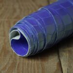 Purple Iridescent Crocodile Embossed Leather