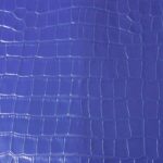 Purple Iridescent Crocodile Embossed Leather