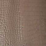 Sand Beige Crocodile Embossed Leather