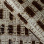 Beige & Brown Crocodile Embossed Leather