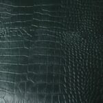 Forest Green Crocodile Embossed Leather