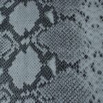 Grey & Black Snake Embossed Leather