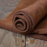 Split Suede Leather Bruciato Brown