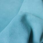 Split Suede Leather Ciano Blue