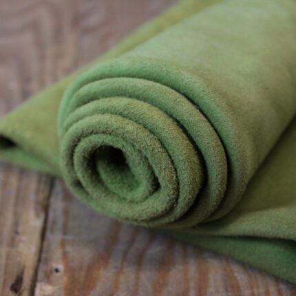 Split Suede Leather Oliva Green