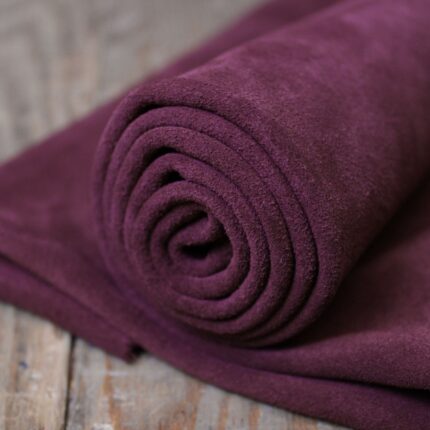Split Suede Leather Bordo