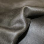Upholstery Leather Distressed Smooth Cowhide Dark Gray