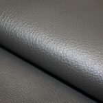 Upholstery Leather Grained Ebony Gray
