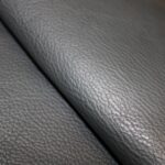 Upholstery Leather Grained Onyx Gray
