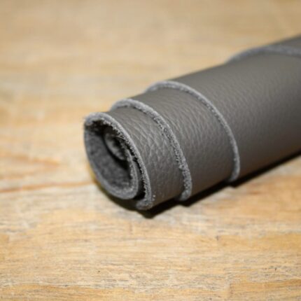 Upholstery Leather Grained Carbon Gray