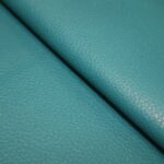Upholstery Leather Grained Cyan Blue