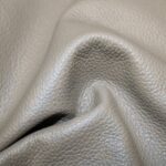 Upholstery Leather Grained Grullo Gray