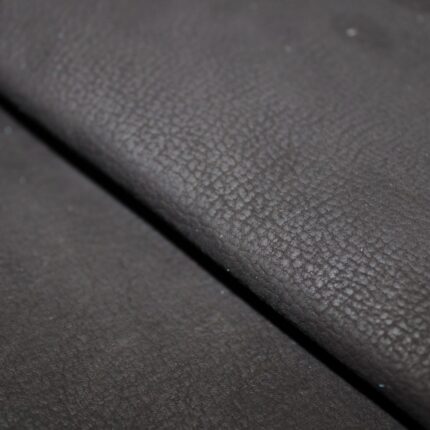 Upholstery Leather Grained Midnight Brown Matte