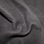 Upholstery Leather Grained Midnight Brown Matte