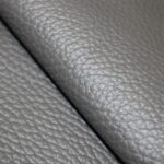 Upholstery Leather Grained Metal Saurus Grey