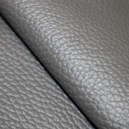 Upholstery Leather Grained Metal Saurus Grey