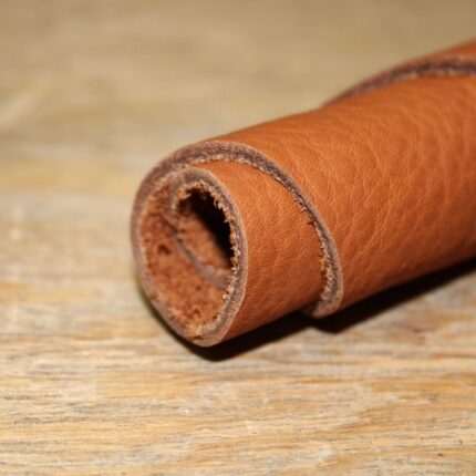 Upholstery Leather Grained Cognac Brown