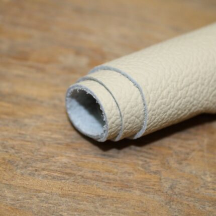 Upholstery Leather Grained Pale Yellow